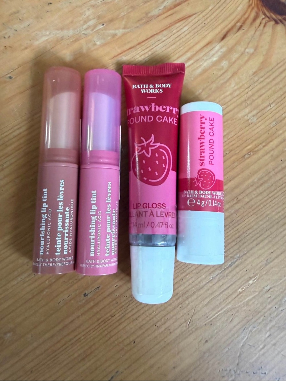 Bath & Body Works Strawberry Pound Cake Lip Set ALL NEW